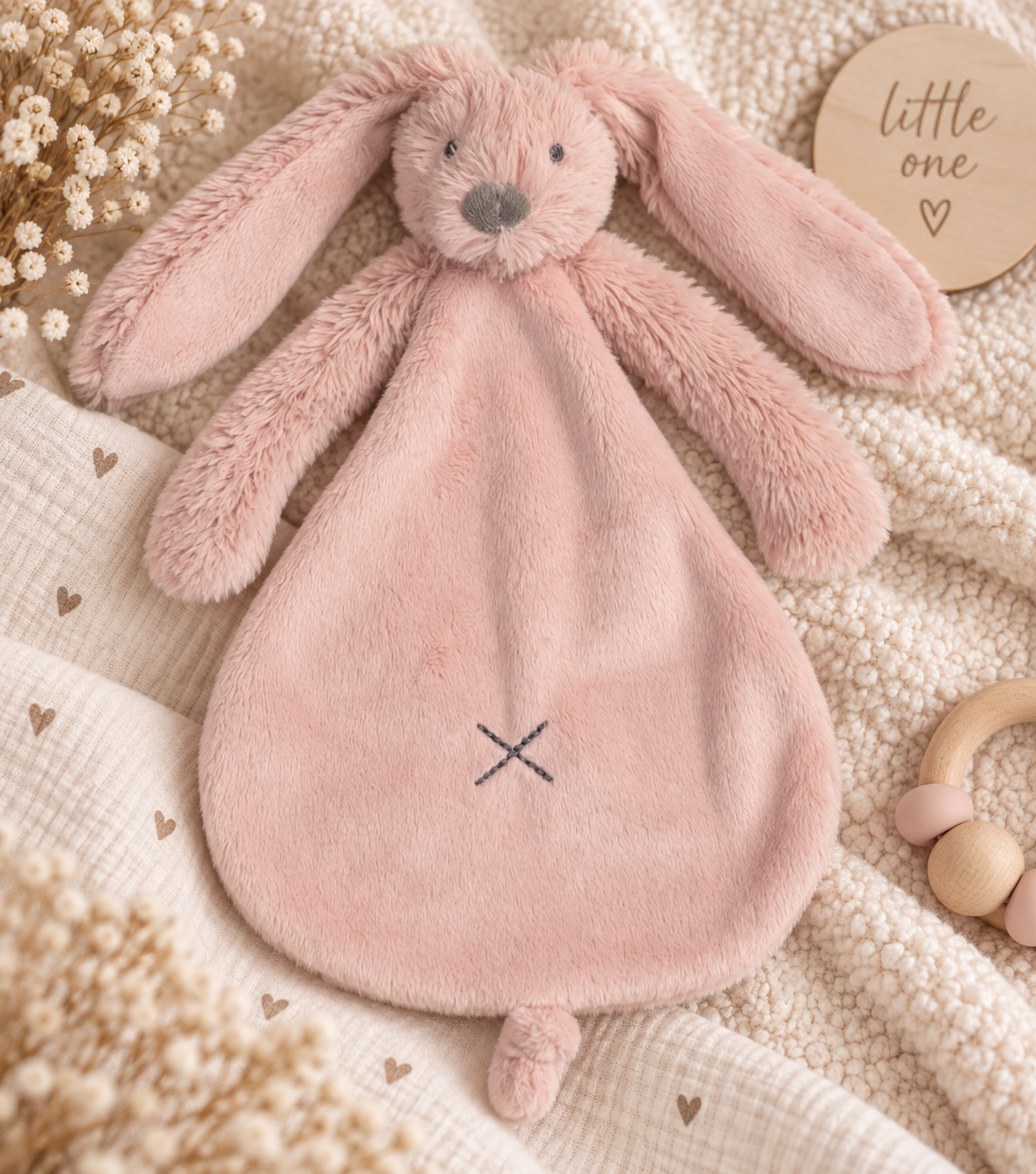 Doudou personnalisé rose