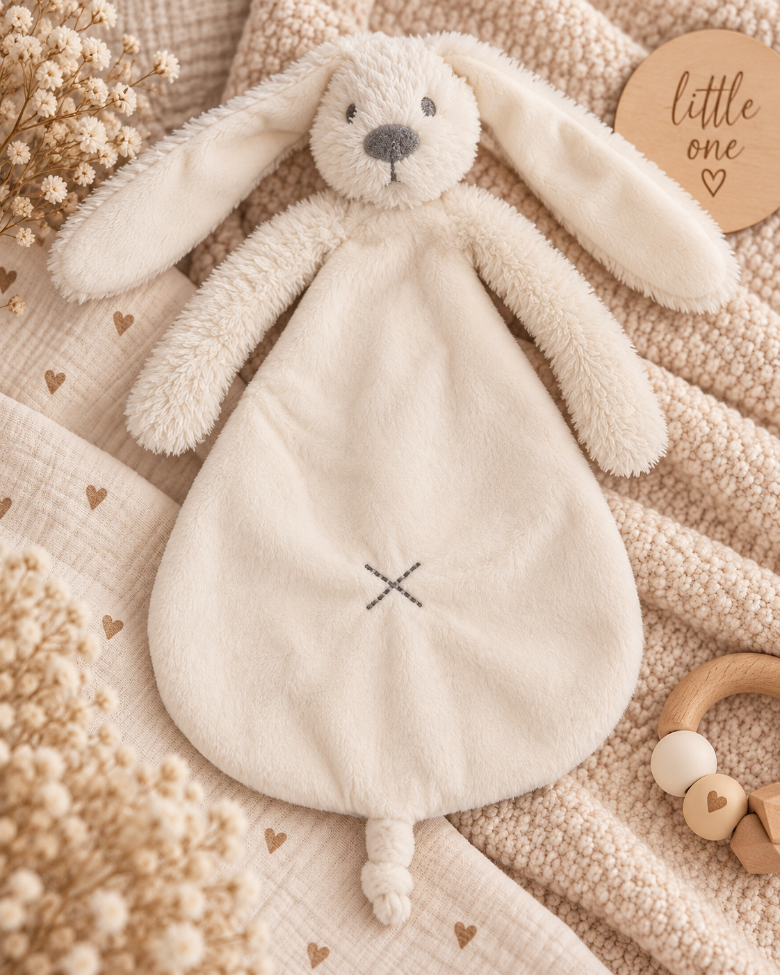 Doudou personnalisé blanc