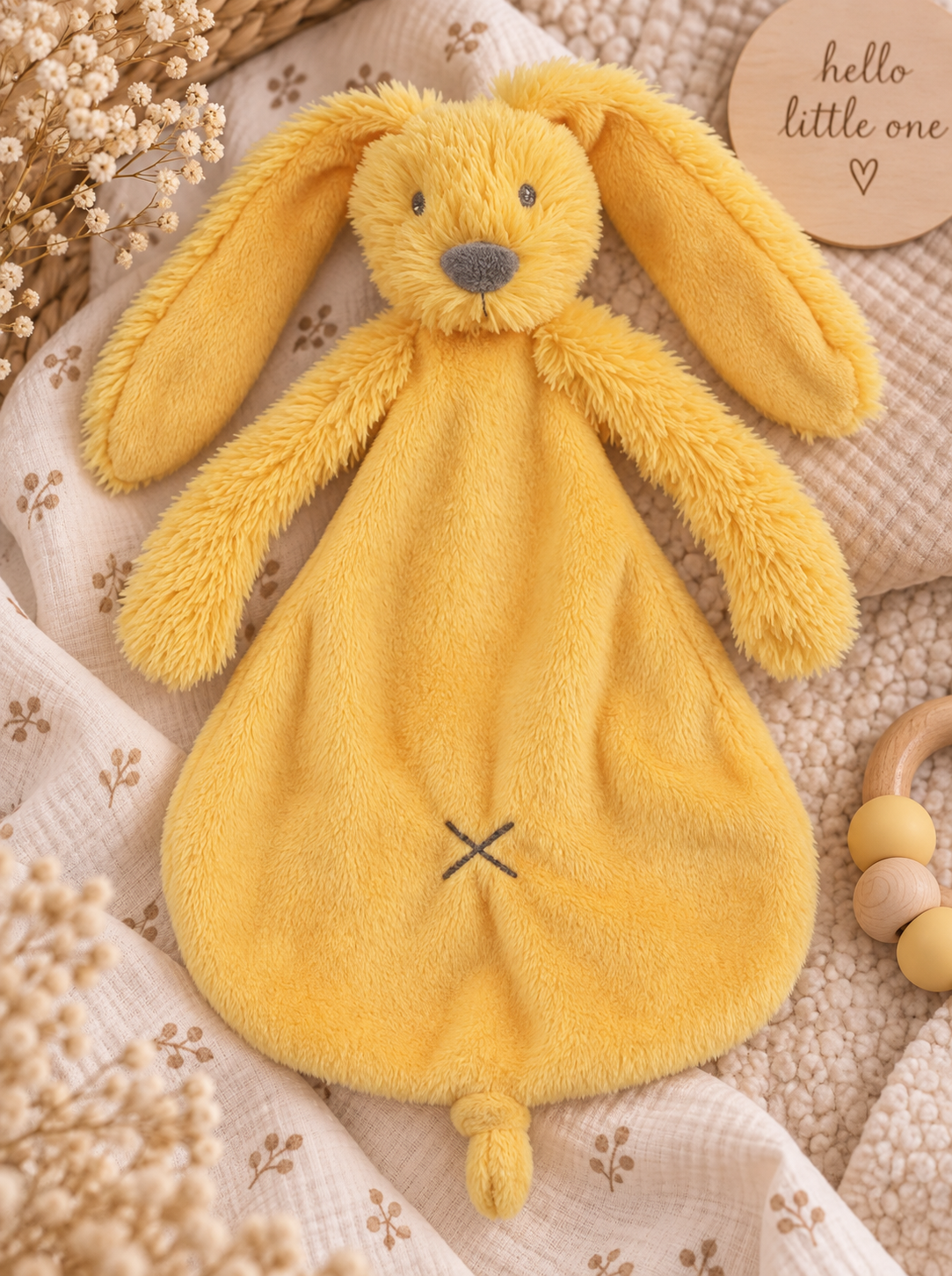 Doudou personnalisé jaune